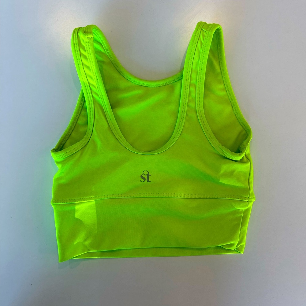 Neon yellow Strut This sports bra